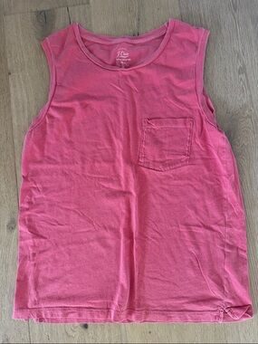 J. Crew vintage wash red tank Small